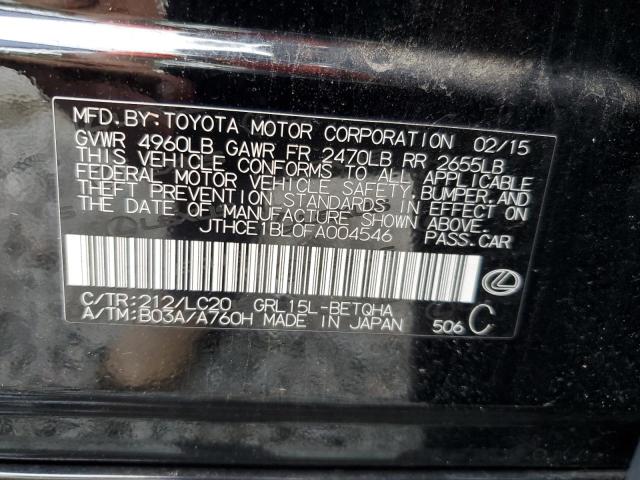 LEXUS GS350 2015 VIN JTHCE1BL0FA004546