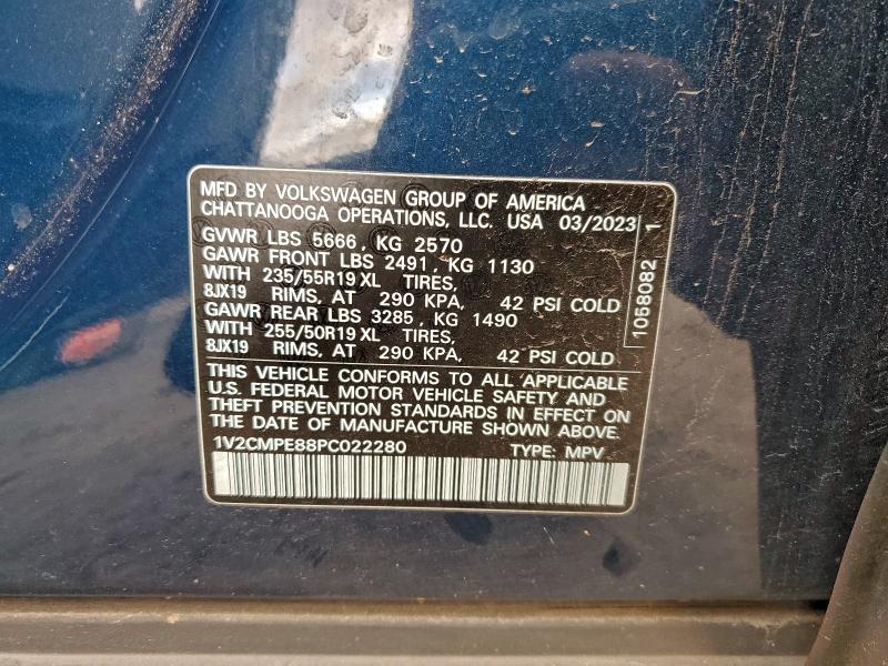 VOLKSWAGEN ID.4 PRO 2023 VIN 1V2CMPE88PC022280