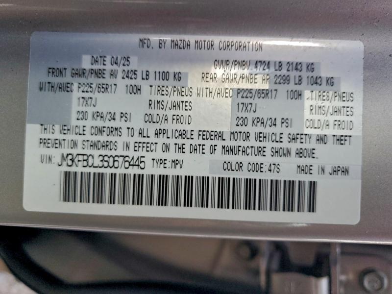 MAZDA CX-5 PREFE 2025 VIN JM3KFBCL3S0676445