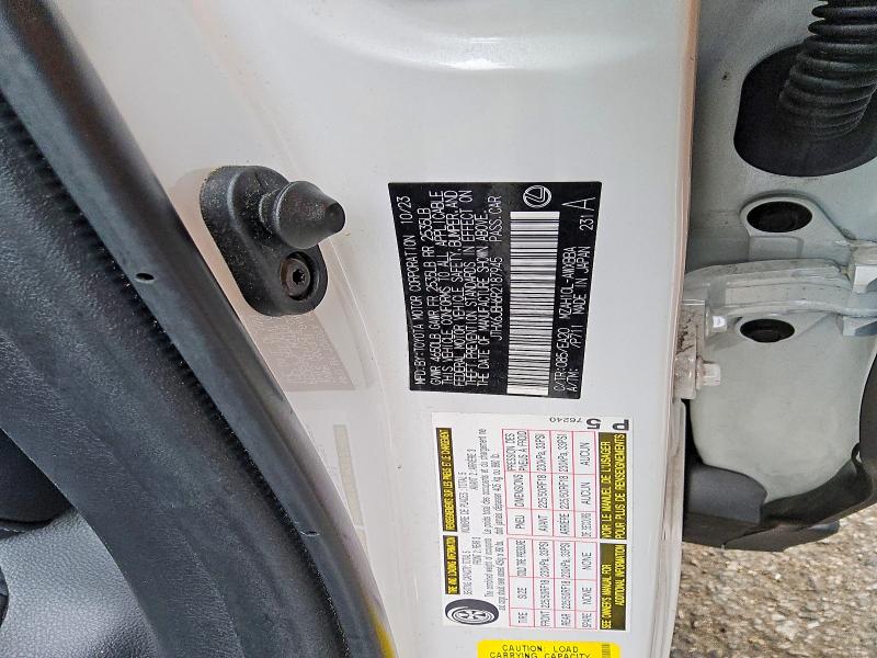 LEXUS UX 250H BA 2024 VIN JTHX6JBH6R2187945