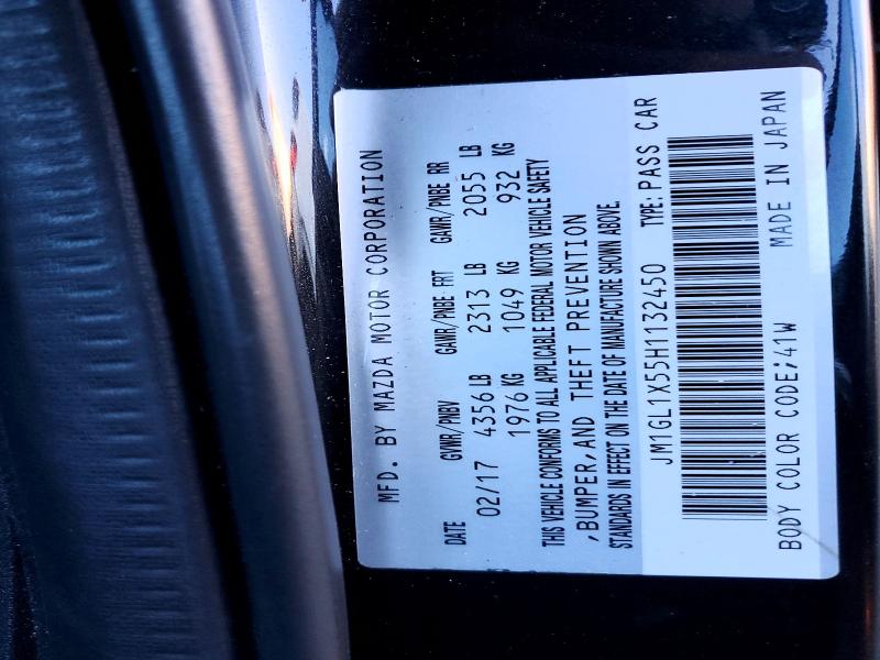 MAZDA 6 2017 VIN JM1GL1X55H1132450