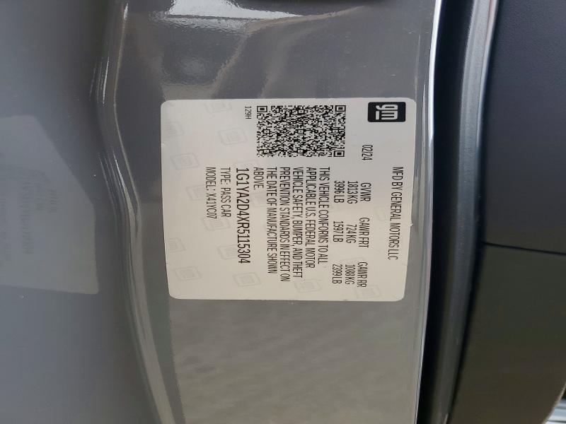 CHEVROLET CORVETTE 2024 VIN 1G1YA2D4XR5115304