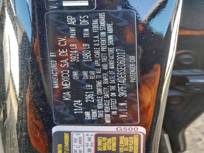 KIA K4 LX 2025 VIN 3KPFT4DE6SE060017