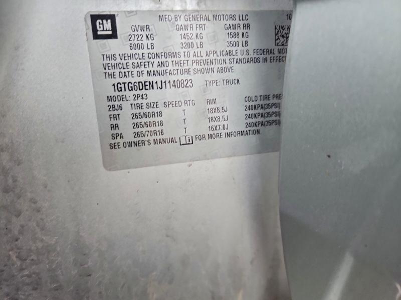 GMC CANYON 2018 VIN 1GTG6DEN1J1140823
