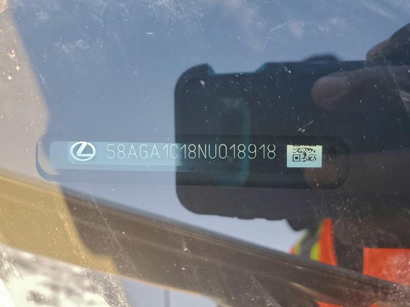 LEXUS ES300 2022 VIN 58AGA1C18NU018918