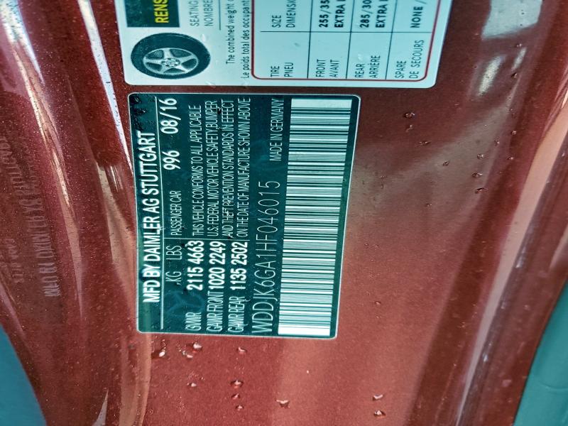 MERCEDES-BENZ SL-CLASS 2017 VIN WDDJK6GA1HF046015