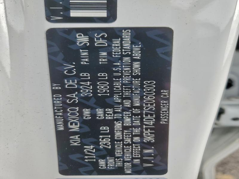 KIA K4 LX 2025 VIN 3KPFT4DE7SE060303