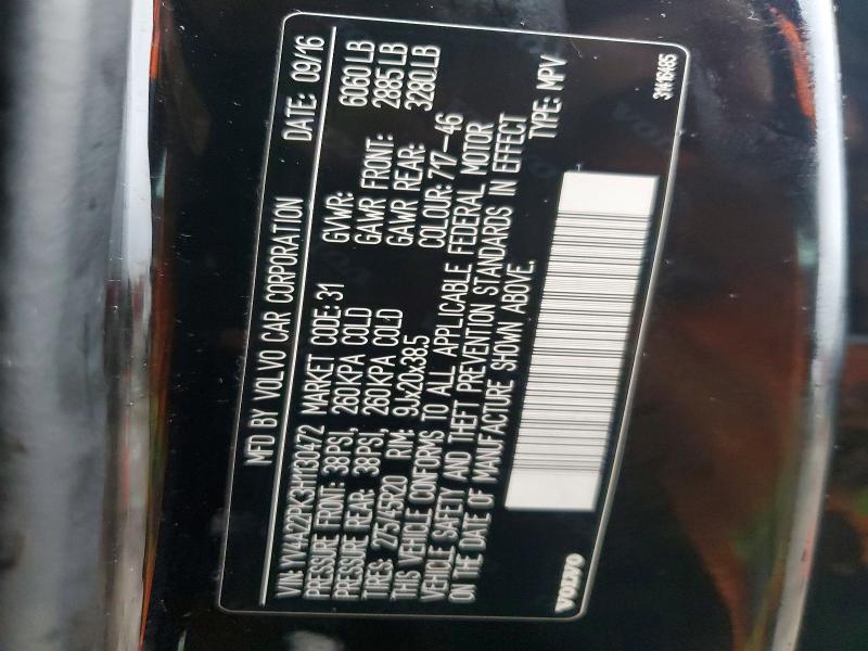 VOLVO XC90 2017 VIN YV4A22PK3H1130472