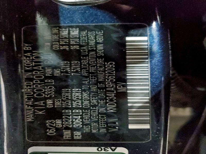 KIA EV6 LIGHT 2023 VIN KNDC34LA9P5612095