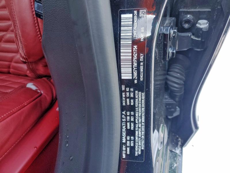 MASERATI GHIBLI MOD 2023 VIN ZAM57YTM1PX421754