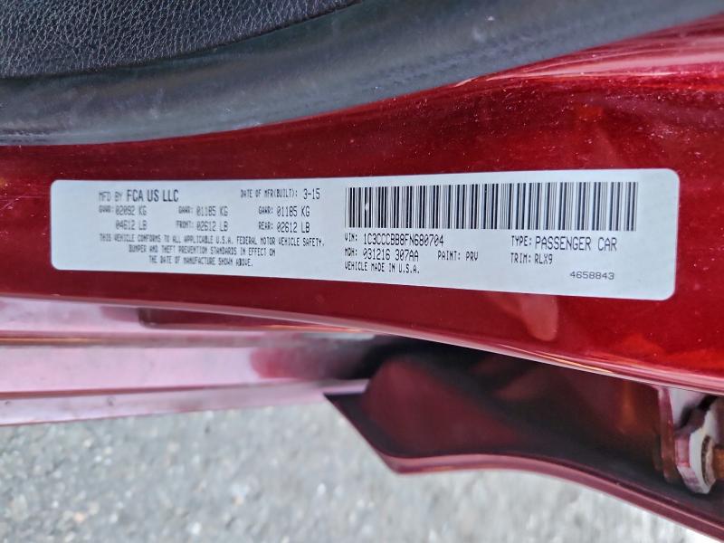 CHRYSLER 200 2015 VIN 1C3CCCBB8FN680704