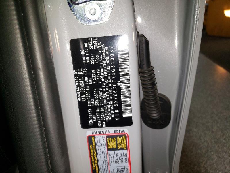 KIA SPORTAGE X 2025 VIN 5XYK6CDFXSG310967