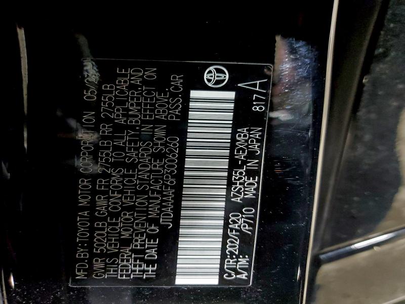 TOYOTA CROWN XLE 2023 VIN JTDAAAAF6P3006260