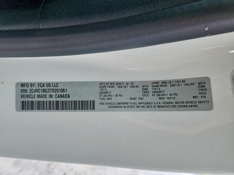 CHRYSLER PACIFICA S 2026 VIN 2C4RC1BG3TR201061