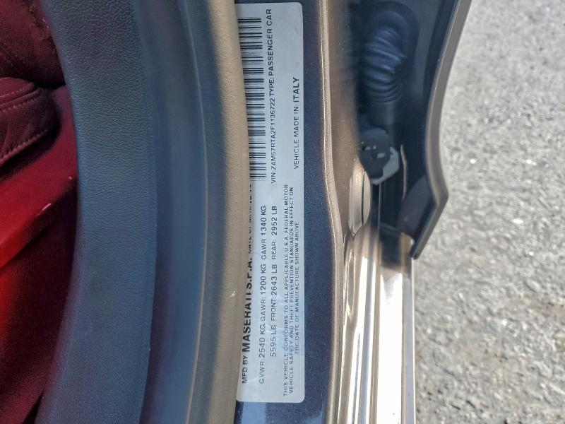 MASERATI ALL MODELS 2015 VIN ZAM57RTA2F1136722