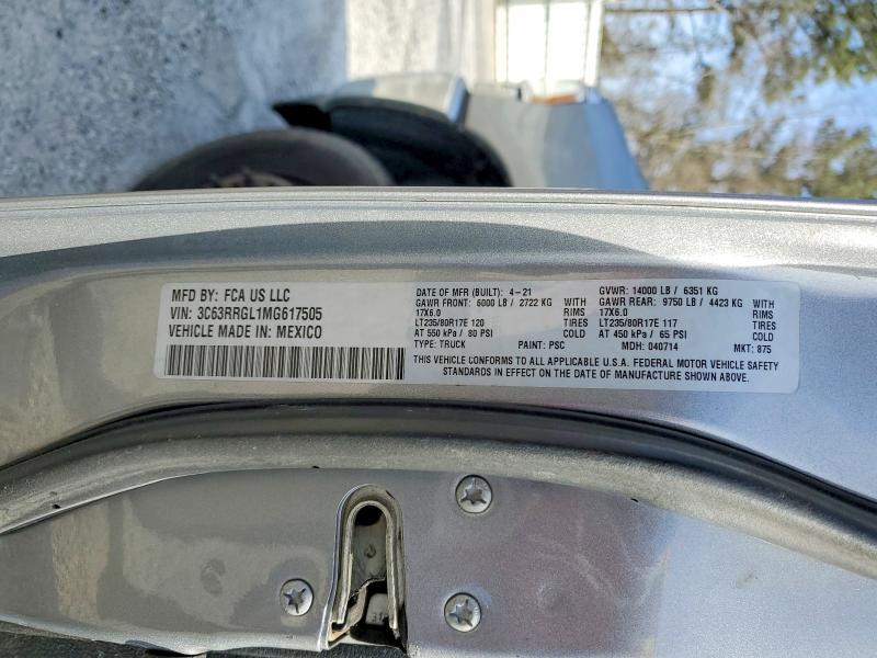 RAM 3500 2021 VIN 3C63RRGL1MG617505