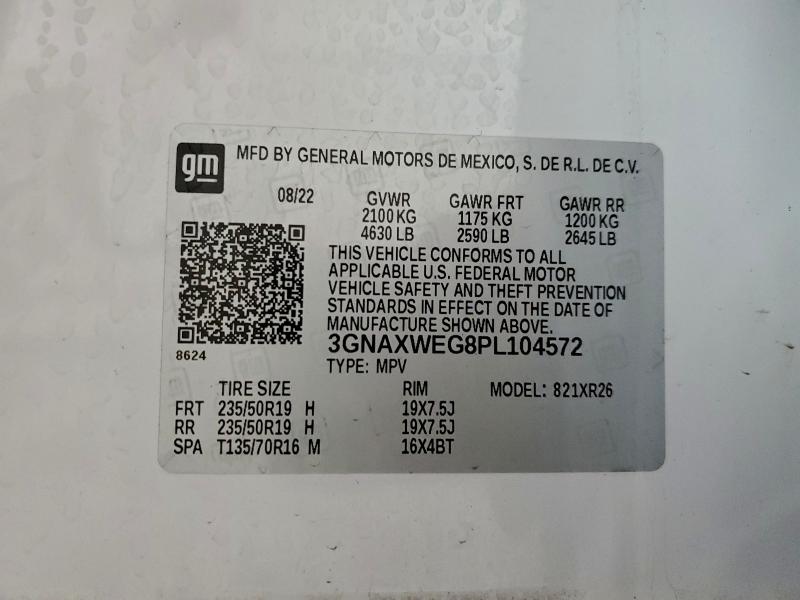 CHEVROLET EQUINOX 2023 VIN 3GNAXWEG8PL104572