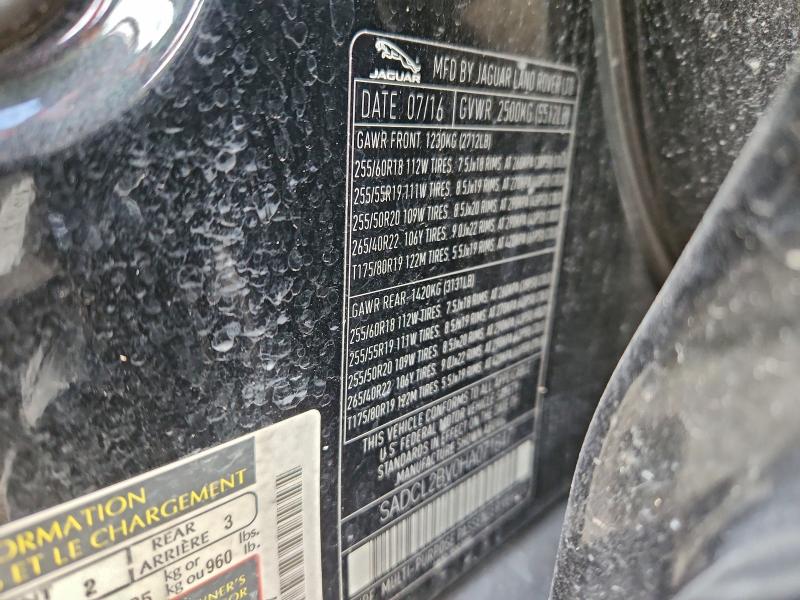 JAGUAR F-PACE 35T 2017 VIN SADCL2BV0HA071847