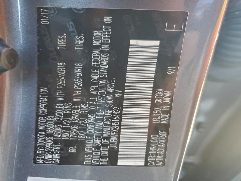 LEXUS GX 2017 VIN JTJBM7FX2H5164422