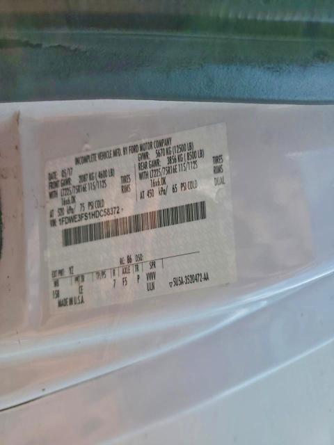 FORD ECONOLINE 2017 VIN 1FDWE3FS1HDC58372