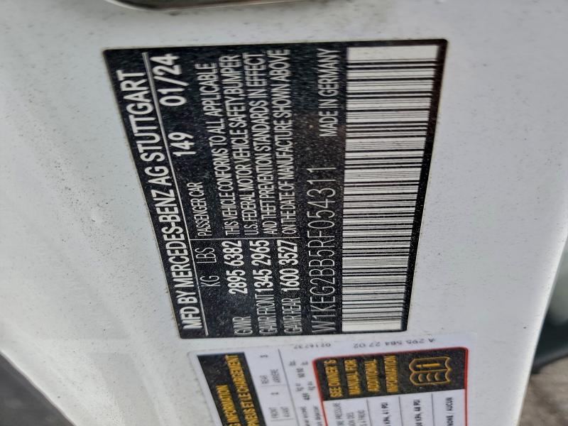 MERCEDES-BENZ EQE SEDAN 2024 VIN W1KEG2BB5RF054311