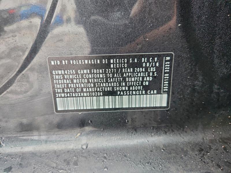 VOLKSWAGEN GTI 2017 VIN 3VW547AUXHM010206