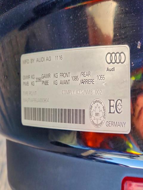 AUDI A5 2018 VIN WAUTNAF55JA000804