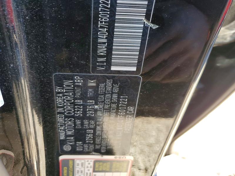 KIA K900 2015 VIN KNALW4D47F6017221