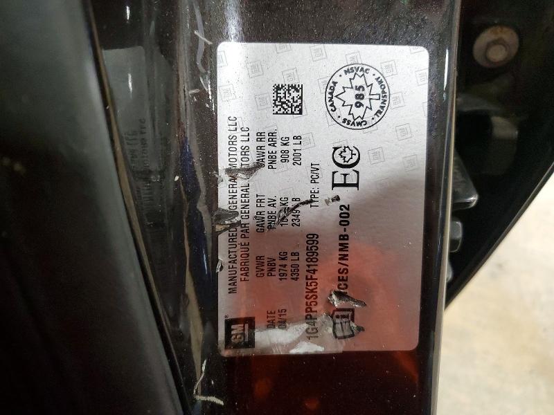 BUICK VERANO 2015 VIN 1G4PP5SK5F4189599