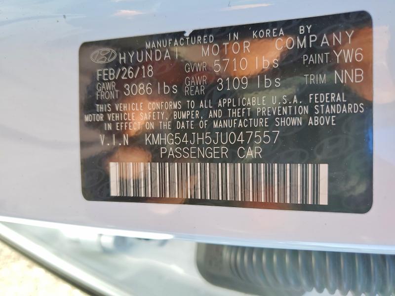 GENESIS G90 2018 VIN KMHG54JH5JU047557