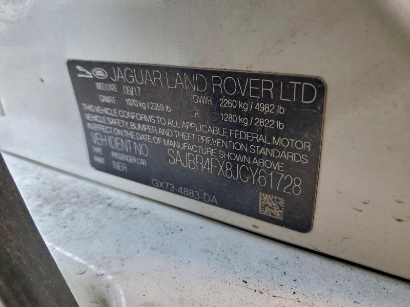 JAGUAR XF 2018 VIN SAJBR4FX8JCY61728