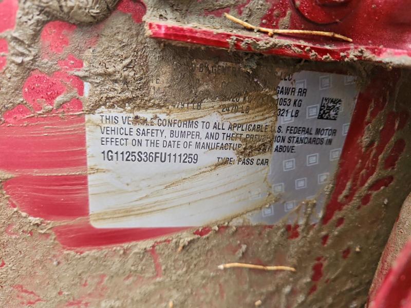 CHEVROLET IMPALA 2015 VIN 1G1125S36FU111259