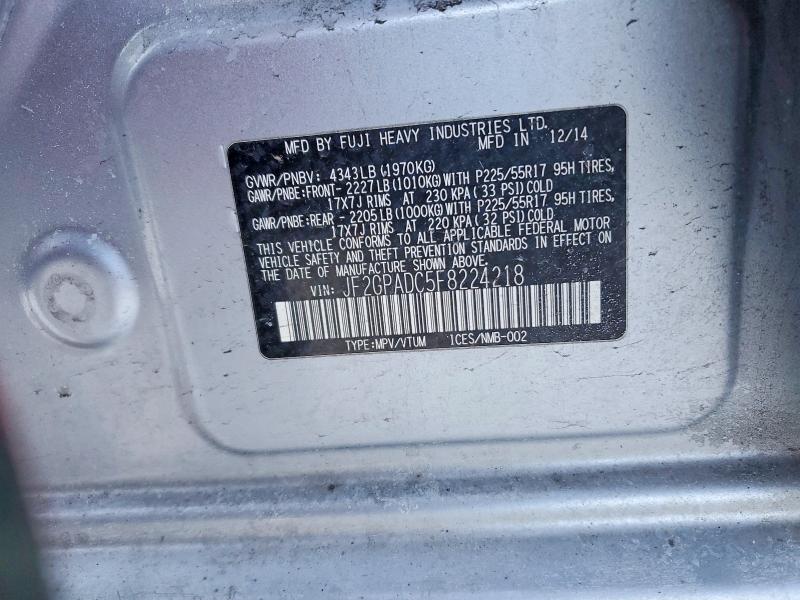 SUBARU XV 2015 VIN JF2GPADC5F8224218