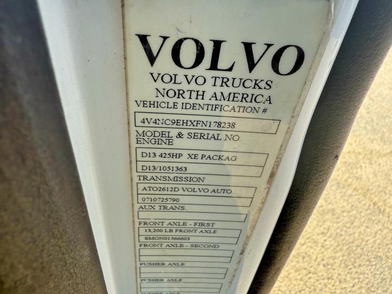 VOLVO VN 2015 VIN 4V4NC9EHXFN178238