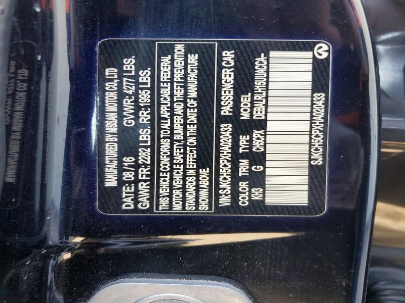 INFINITI QX30 2017 VIN SJKCH5CPXHA020433