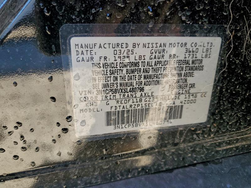 NISSAN KICKS PLAY 2025 VIN 3N1CP5BVXSL480796