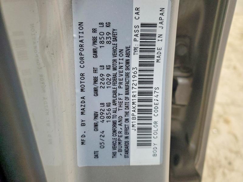 MAZDA 3 SELECT S 2024 VIN JM1BPAKM1R1721963