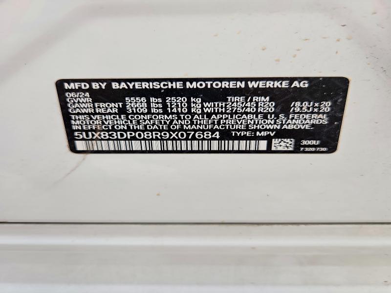 BMW X3 M40I 2024 VIN 5UX83DP08R9X07684