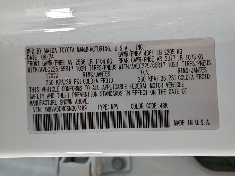 MAZDA CX-50 2025 VIN 7MMVABDM0SN307489