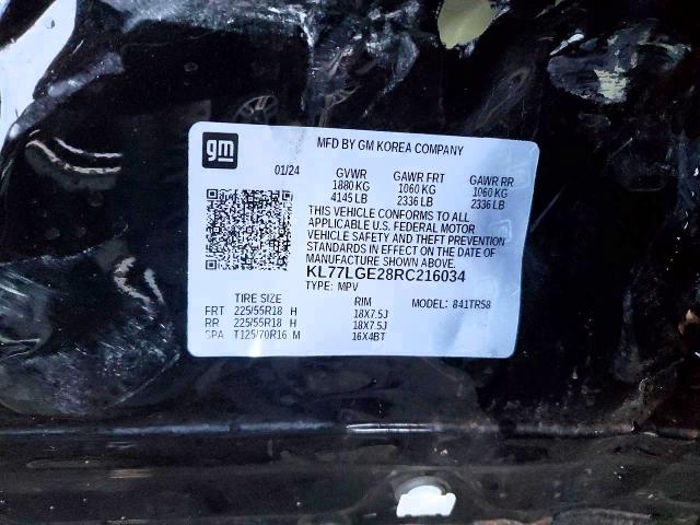 CHEVROLET TRAX 1RS 2024 VIN KL77LGE28RC216034