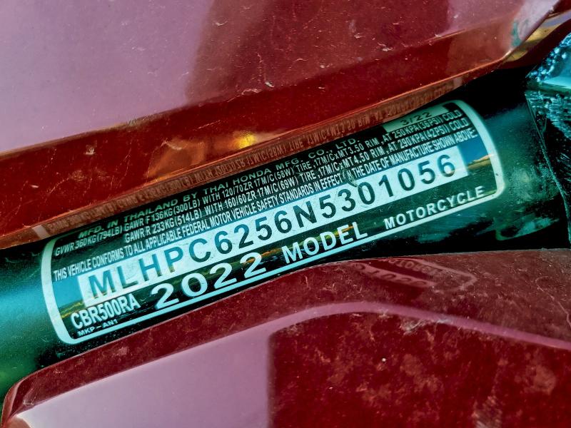 HONDA CBR CYCLE 2022