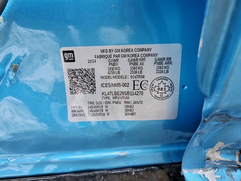 BUICK ENVISTA SP 2025 VIN KL47LBE29SB114270