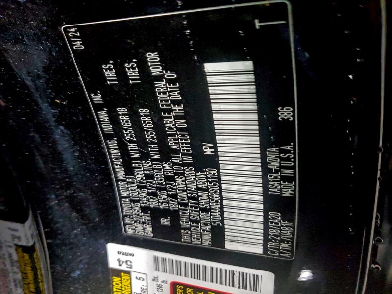 TOYOTA GRAND HIGH 2024 VIN 5TDAAAB56RS051190