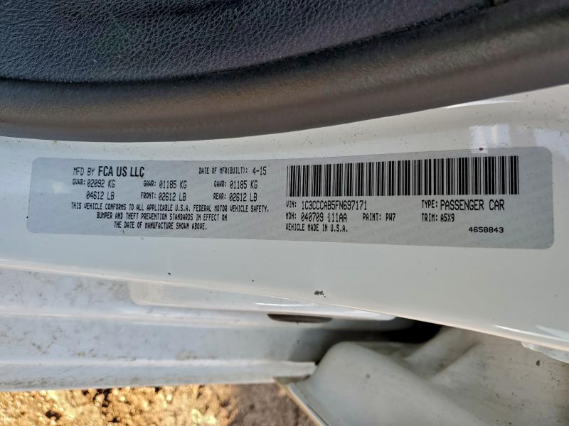 CHRYSLER 200 2015 VIN 1C3CCCAB5FN697171