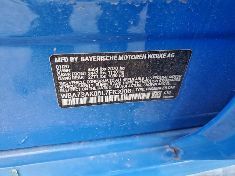 BMW 2 SERIES 2020 VIN WBA73AK05L7F63906