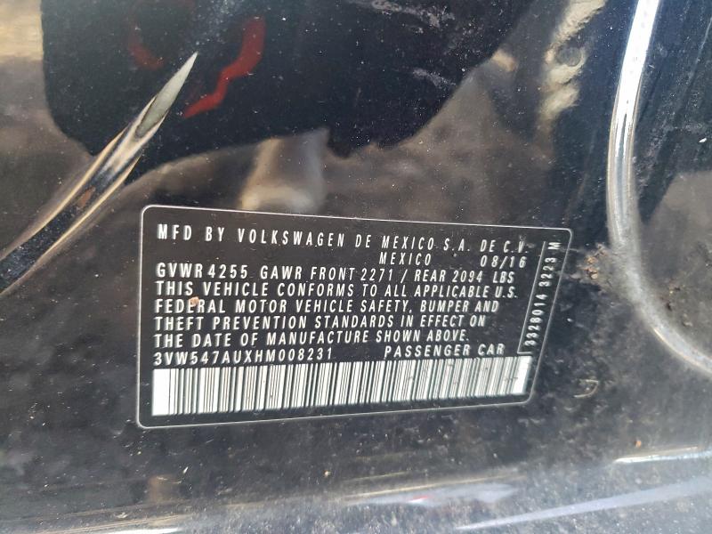 VOLKSWAGEN GTI 2017 VIN 3VW547AUXHM008231