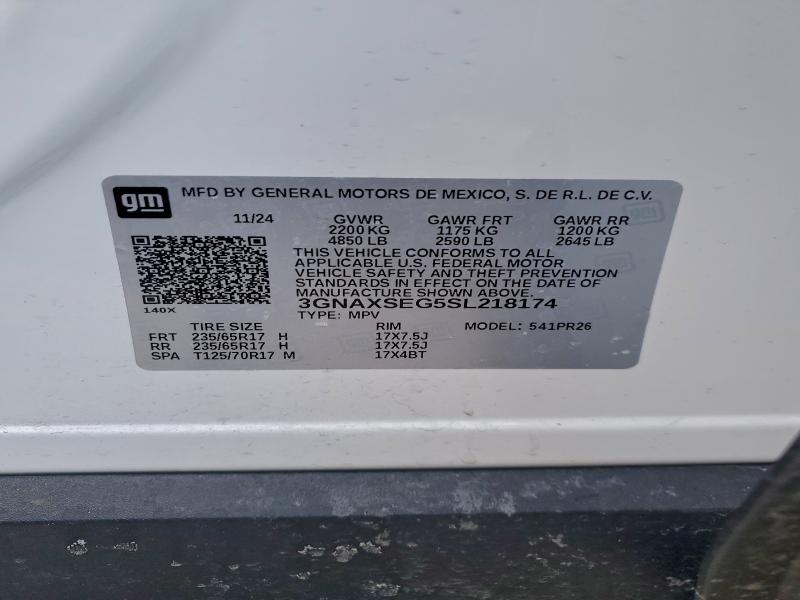 CHEVROLET EQUINOX AC 2025 VIN 3GNAXSEG5SL218174