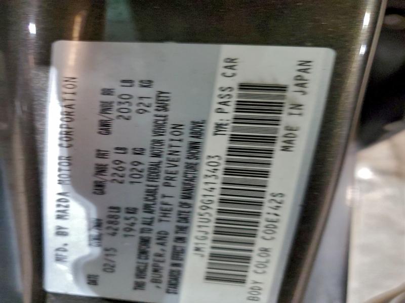 MAZDA 6 2016 VIN JM1GJ1U59G1413403