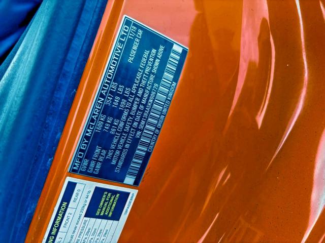 MCLAREN-AUTOMOTIVE 600LT 2019 VIN SBM13RAA5KW006729