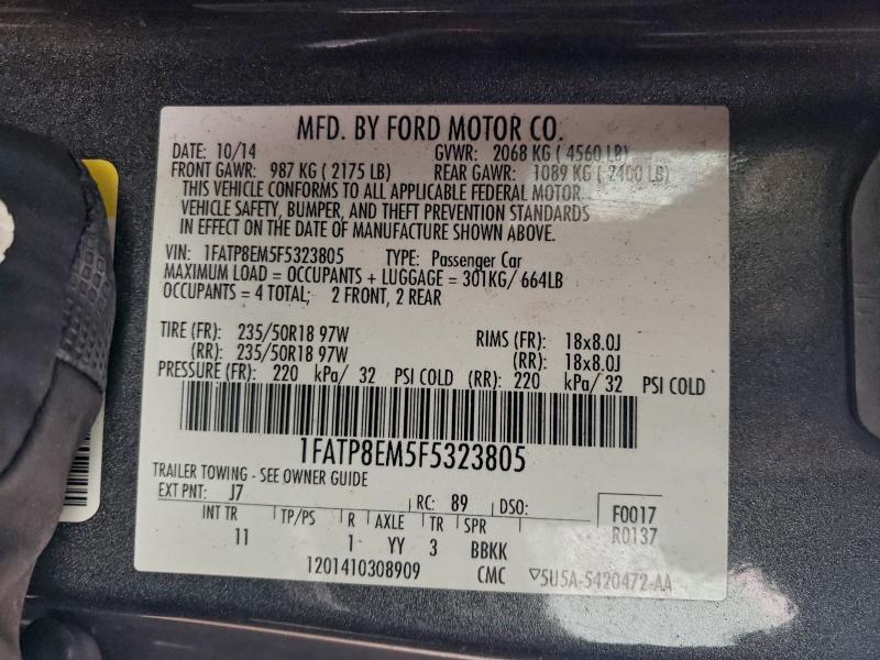 FORD ALL Models 2015 VIN 1FATP8EM5F5323805
